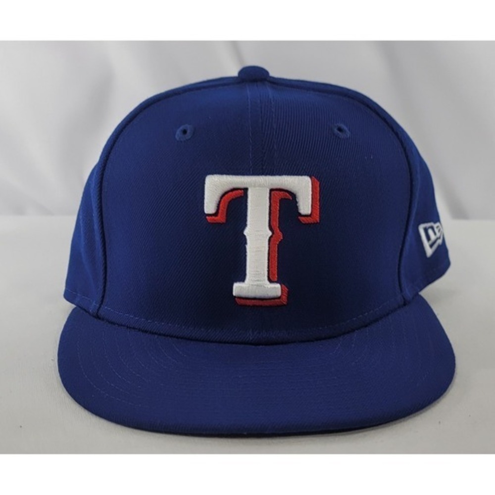 New Era 59Fifty Texas Rangers Player On Field Fitted Game Baseball Cap Sz 6 7/8